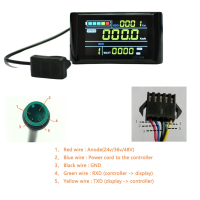 SW900 Colour Screen Ebike LCD Display 24V/36V/48V/60V/72V E-Bike LCD Meter Panel Display Ebike Accessories