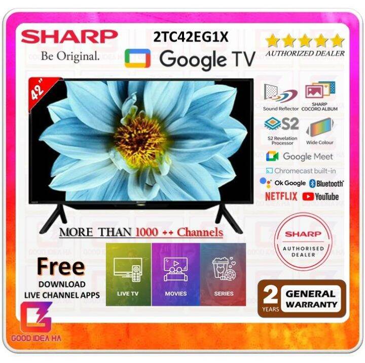 【FREE LIVE CHANNELS APP】Sharp AQUOS 42 Inch Full HD Google TV