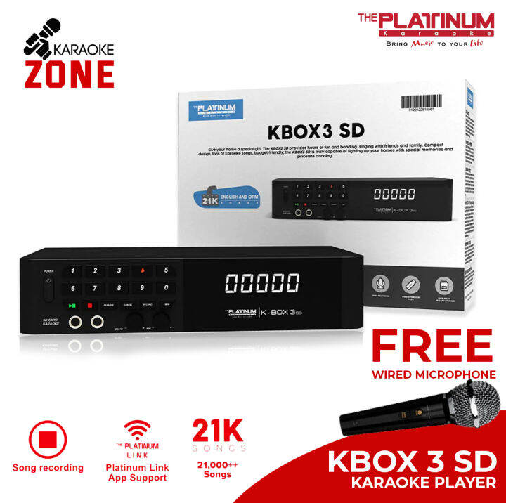 The Platinum Karaoke KBox 3 / SD karaoke Player / 21K++ Songs / with