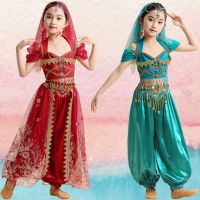 hot【DT】 Childrens belly dance princess costume Sari girl performance