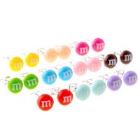 Free Shipping 10pcs( 5pairs ) Candy Letter M Resin Earring Post Cute Sweet Gift b0028