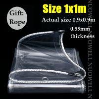 0.55mm Thick Transparent PVC Tarpaulin Rainproof Cloth Balcony Waterproof Shelter Garden Awning Tarp Sails Tent Waterproof Cover