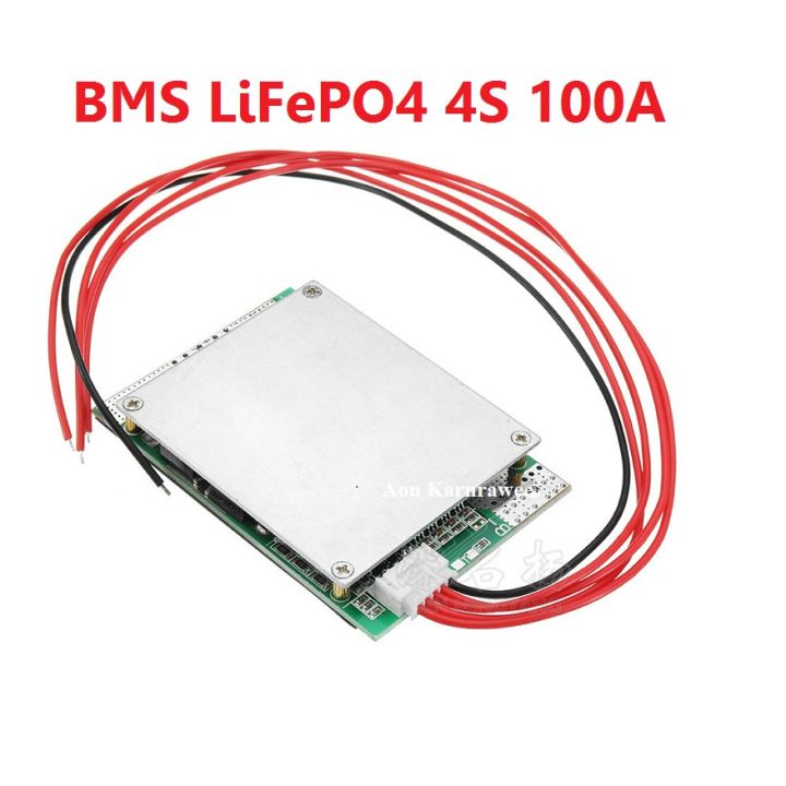 BMS 4S 12V 100A รุ่นประหยัด สำหรับแบตเตอรี่ลิเธียมฟอสเฟต Lithum Phosphate LiFePO4 3.2 V Common port