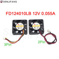 DC12V พัดลมทำความเย็นขนาด40*40*10มม. ใหม่0.055A 2พิน/3Pin บอลคู่ปิดเสียง FD124010LB Set-Top Box DVR พัดลมใหม่4010