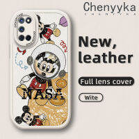 Chenyyyka เคสสำหรับ OPPO เคส A52 A92 A72 4G ลายการ์ตูนนักบินอวกาศมิกกี้เคสใส่โทรศัพท์หนังใหม่กล้องฝาปิดเลนส์เต็มรูปแบบฝาครอบด้านหลังป้องกันซิลิโคนเคสนิ่ม