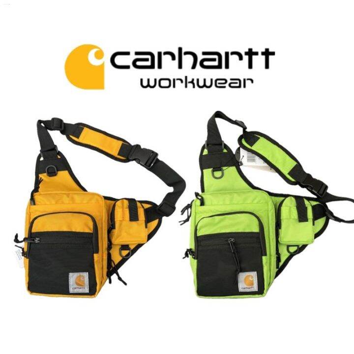 carhartt-กระเป๋าคาร์ฮาร์ทสำหรับทั้งหญิงและชายแนวสตรีทกระเป๋ากระเป๋าคนส่งเอกสารลำลองกีฬาอ๊อกฟอร์ดหมุนกระเป๋าสะพายไหล่กระเป๋าคาดหน้าอกแบรนด์เหมาะสม