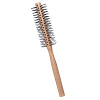 Mini Curling Comb Curly Hair Brush Round Wooden Roller Detangling Small Hairbrush Brushes Women