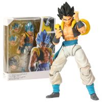 Hi Toy ของเล่นแนวแอ็คชั่นทำจาก PVC สำหรับภาพอนิเมะของเล่นโมเดล Gogeta SHF สีฟ้าดราก้อนบอลซูเปอร์