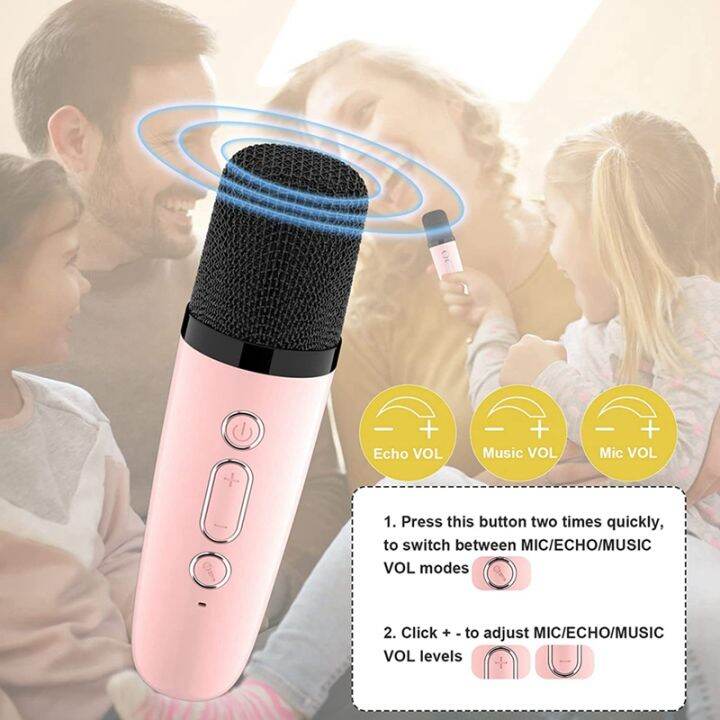 mini-karaoke-machine-with-2-wireless-microphones-for-kids-adults-18-pre-loaded-songs-portable-bluetooth