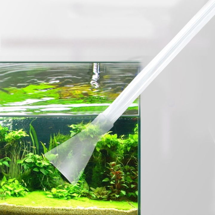เครื่องเปลี่ยนน้ำในตู้ปลา-เครื่องขัดทรายท่อยางคาบูเรเตอร์ปลาสำหรับถังทำความสะอาดกาลักน้ำตัวกรองเพื่อป้องกันขนาดเล็ก