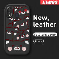 JIUMOO เคส A20s M10s A20 A30ปลอกสำหรับ Samsung ลายหมีเคสมือถือกันกระแทกนิ่มเคสใส่โทรศัพท์หนังดีไซน์ใหม่ป้องกันการตกพร้อมเคสป้องกันกล้องเลนส์คลุมทั้งหมด