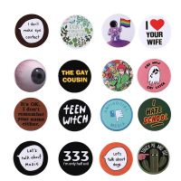 【YF】 Metal Lapel Pins Circular Enamel Badges Things Manga Brooches Genshin Backpacks Hijab Jewelry