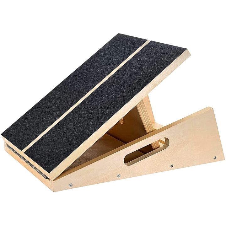 Wooden Slant Board Adjustable Incline Board and Calf Stretcher Slant ...