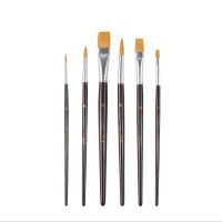 6 pcs sets Various types of nylon brushes wooden red rod painting brushes sets pigment brushes art painting materials supplies Artist Brushes Tools