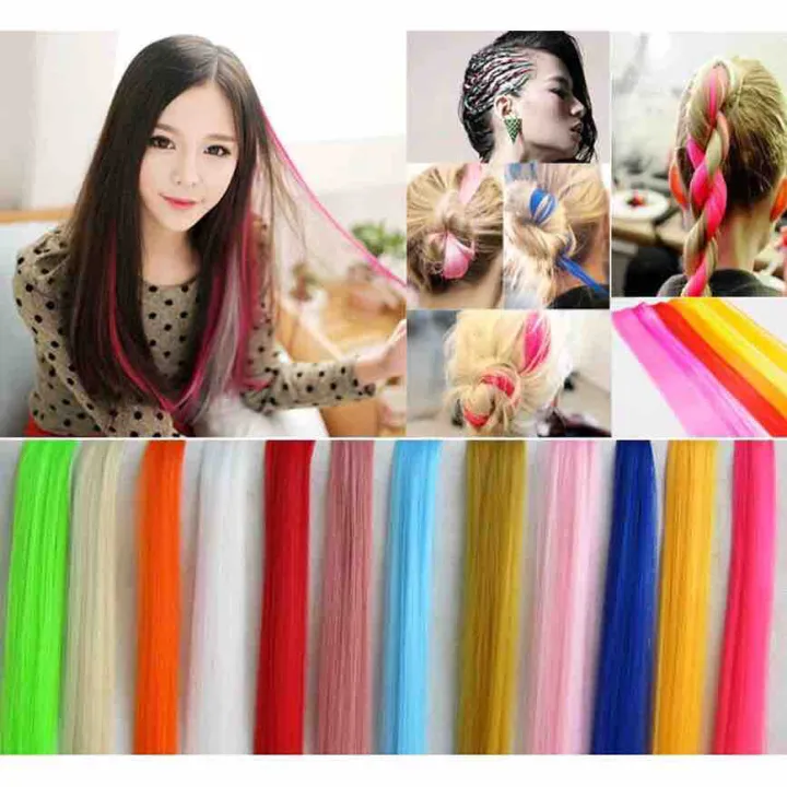 55cm 1pcs pure color long straight soft clip hair wig piece Lazada PH