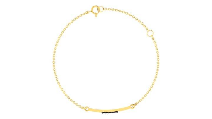 สร้อยข้อมือทอง-18kt-ประดับเพชรสีดำ-น้ำหนักรวม-0-04-กะรัต