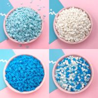 ELEGANT 50g/lot Snowflake Polymer Hot Clay Sprinkles Colorful for Crafts plastic klei Tiny Cute Slime Mud Particles Blue White Snow