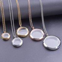 Necklace Stainless Steel Locket Locket Pendant Stainless Steel - Round Pendant - Aliexpress