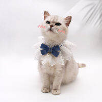 Lace bowknot Pearl COLLAR Cat Dog neckerchif cats kitten Dog Puppy String Bib สร้อยคอสายคล้องคอผ้าพันคออุปกรณ์เสริม