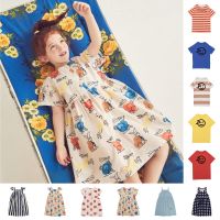 2022 summer new skirt girls dresses childrens fashion print strapless dresses for children