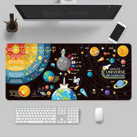 Space Planet Gaming Mouse Pad Deskpad แผ่นรองเม้าส์ยางขนาดใหญ่พื้นผิวสำหรับเมาส์คอมพิวเตอร์ Non-Slip Locking Edge Computer Mat