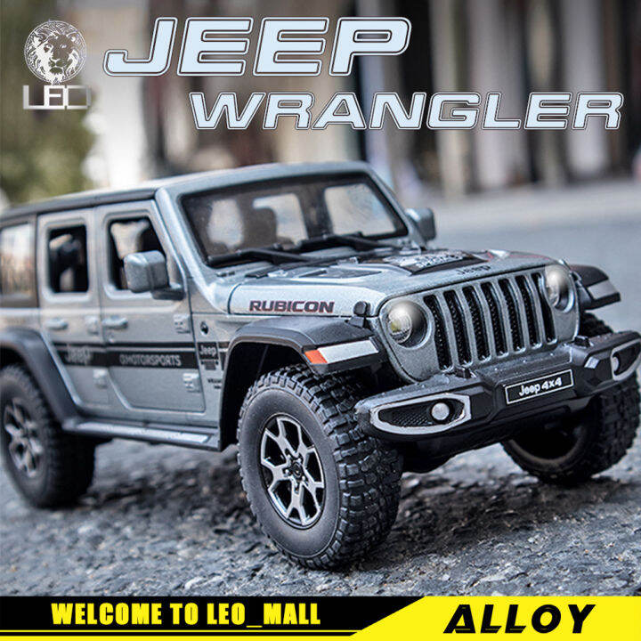 LEO 1:22 JEEP Wrangler Rubicon 4X4 Toy Car Model Metal Alloy Diecast ...