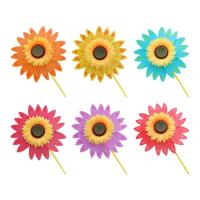 Sunflower Pinwheels 28cm Small Sunflower Wind Pinwheels for Lawn Multifunctional 3D Structure Decorative Bright Colors Kids Toys for Garden Yard Lawn Outdoor Park kind