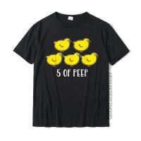 Five Of Peep Funny Respiratory Therapy Vent T-Shirt Easter Tshirt Slim Fit T-Shirts 100% Cotton Men Tops &amp; Tees Casual