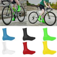 (QUIYE)กุญแจล็อคจักรยานซิลิโคนอบอุ่น1คู่อุปกรณ์คลุมรองเท้าผู้ชาย MTB Overshoes ป้องกัน