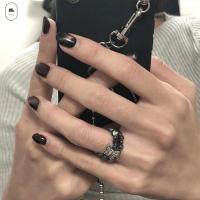 TREASUY แหวนสไตล์เกาหลีแหวนใส่นิ้วเครื่องประดับแฟชั่นเรซิ่นแหวนลูกปัดผู้หญิงสไตล์โบฮีเมียนยืดหยุ่น