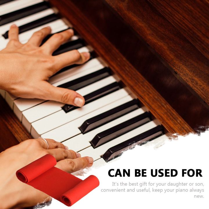 คีย์บอร์ดผ้าเปียโน88คีย์อุปกรณ์เสริมสีแดงป้องกันฝุ่นผ้าฝ้ายผ้าคลุมกันฝุ่นอุปกรณ์ป้องกัน88คีย์