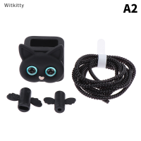 Witkitty ตัวป้องกันที่ชาร์จโทรศัพท์ลายการ์ตูนแมว3D, สำหรับ18W 20W อะแดปเตอร์ชาร์จเร็วอเนกประสงค์เคสป้องกัน TPU แบบนิ่ม