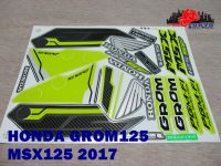 HONDA GROM125 MSX125 GROM MSX year 2017 STICKER “GREEN-BLACK” // สติ๊กเกอร์ติดตัวรถ GROM MSX 2017 สีเขียว-สีดำ