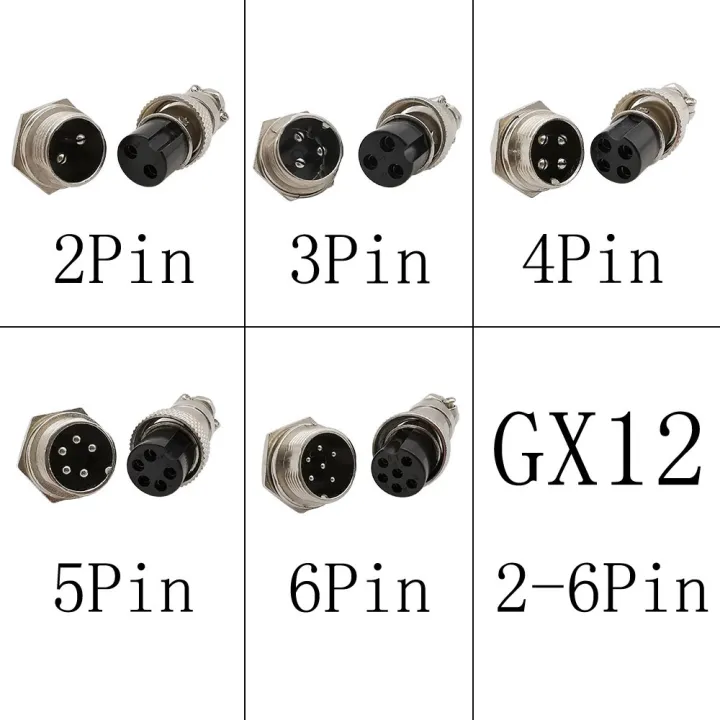 60-teiliges Aviation Stecker Set - 2/3/4/5 Pin 16mm Gewinde Stecker & Buchsen