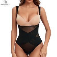 Women Thong Bodysuits Full BodyShaper Seamless Sexy Tummy Control Shapewear MISS MOLY Mesh Slimming Flat Belly Underbust Corset