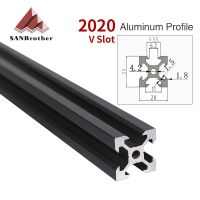 【CW】 Black 100-800mm 2020 V Slot Aluminum Profile Extrusion Frame for CNC Laser Engraving Machine 3D Printer Camera Slider Furniture