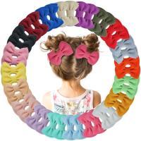 40 Pcs 4 Inch Baby Girls Hair Bows Clips Waffle Ribbon Bows With Alligator Clips Hair Barrettes for Babies Girl Infant Toddlers