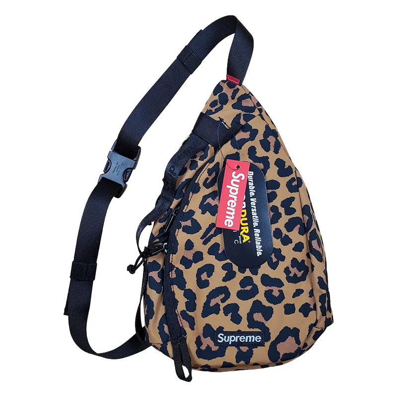 Supreme 20FW 49th Sling Waist Bag Leopard-print waist bag chest