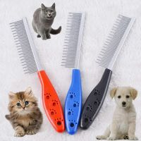 Pet Trimmer Hair Grooming Comb Stainless Steel Pin Puppy Dog Flea Shedding Brush Hair Remover Combs Cat Grooming Brushes Brushes  Combs