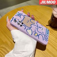 เคส JIUMOO สำหรับ Xiaomi Poco M4 Pro 5G Redmi Note 11 5G Note 11S Note 5G เคสเต็มหน้าจอลายหมีนุ่มเคสมือถือด้านข้างบางเคสขอบสี่เหลี่ยมซิลิโคนนิ่มเคสป้องกันการกระแทก