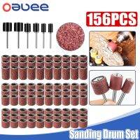 【CW】◑  33-156PCS Sanding Drums Band Sleeves Mandrels Bits Abrasive Brushes for