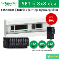 Schneider Electric S9HCL18X8R40 ชุดตู้คอนซูเมอร์ยูนิตบัสบาร์แยก 8X8 ช่อง 2 สาย (ตู้+เมน+ลูกย่อย)