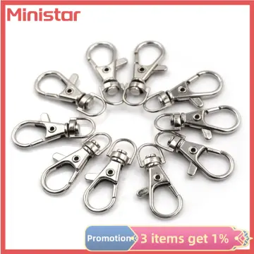 5Pcs Swivel Clasps with D Rings Lanyard Snap Hooks Keychain Clip