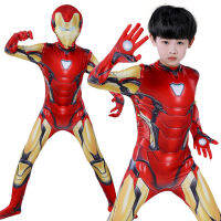 เด็ก I RON Man เครื่องแต่งกายบอดี้สูทแปนเด็กซ์ฮาโลวีนเดอร์แมนคอสเพลย์ J Umpsuit Z Entai ชุด3D สไตล์แต่งตัว