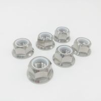 Titanium Ti M10 Pitch 1.25mm Sprocket Flange Lock Nut For Honda Suzuki Yamaha Nuts M10x1.25mm 6pcs/lot Nails Screws Fasteners