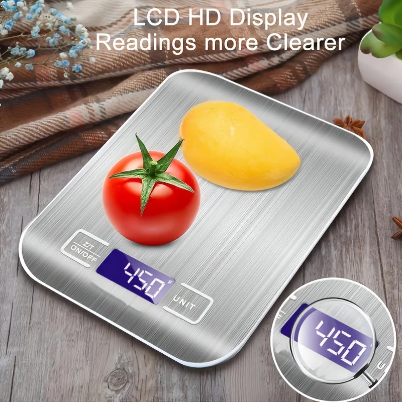 1pc 5000g-1g Kitchen Scale, Digital Food Scale with LCD Display, Precise  Weight Measuring for Baking Cooking