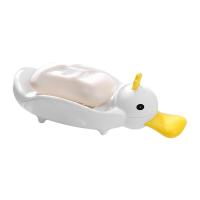 Soap Container Soap Tray Dish Container Kawaii Soap Box Self-Draining Bathroom Holder Cute Duck Shape Kitchen Sink Storage Rack Soap Dishes