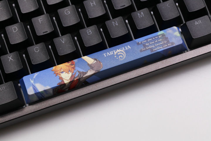 novelty-allover-dye-subbed-keycap-spacebar-pbt-for-custom-mechanical-keyboard-genshin-impact-elements-main-character-role