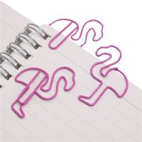 50 Pcs Cute Pink Flamingo Bookmark Paper Clip School Office Supply Metal Material School stationery Gift Stationery Supplies