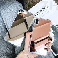 เคสกระจก มีมุมป้องกันเวลาวาง ใช้เป็นกระจกแต่งหน้า สำหรับ  6 7 plus 8 XR XS MAX 11 11pro Max 12 12Pro max case